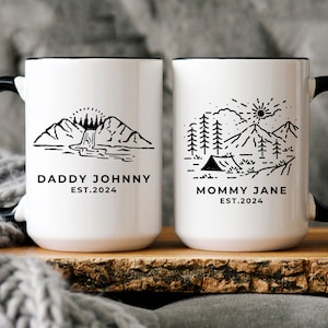 New Daddy and New Mommy Coffee Mug, Gift for New Parents, Parent to Be Coffee Mugs, Soon to Be Parents, New Dad, First Time Mom Mug Gifts