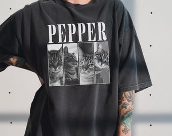 Custom Pet Photo Comfort Colors Shirt: Personalized Dog Cat Mom Tee