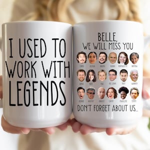 Taza de jubilación para compañeros de trabajo, regalos para compañeros de trabajo jubilados, solía trabajar con leyendas, taza para la jubilación, regalo de despedida para un colega, regalo de despedida para un trabajo