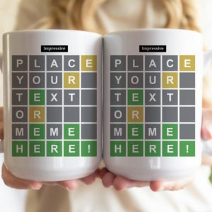 Taza de café personalizada con Wordle: regalo de cumpleaños personalizado