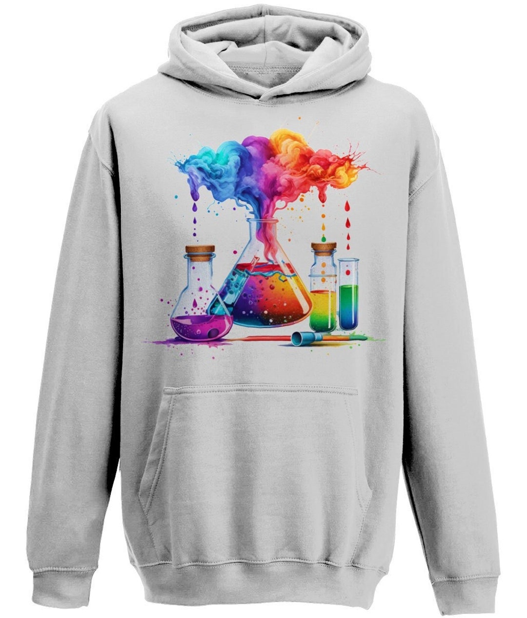 Rainbow Chemistry Kids Hoodie Science Unisex Pullover Etsy