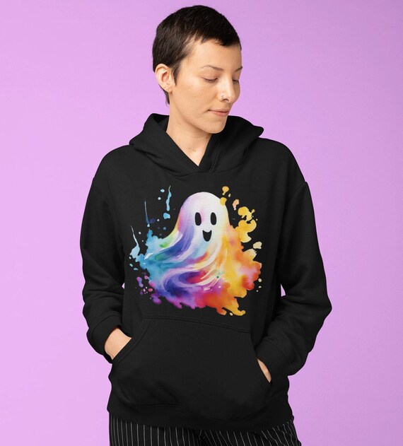 Rainbow ghost hoodie hotsell