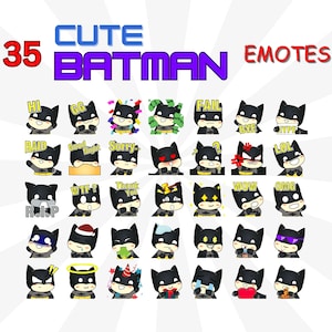 35 Cute Bat Boy Emotes Pack, Twitch Emotes Pack, Discord Emotes Pack, Emotes For Streamer, Emotes Pack.
