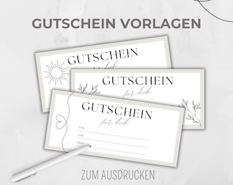 Plantillas de cupones en blanco para rellenar, cupones personalizables, cupones para imprimir, regalo de último minuto cumpleaños navidad