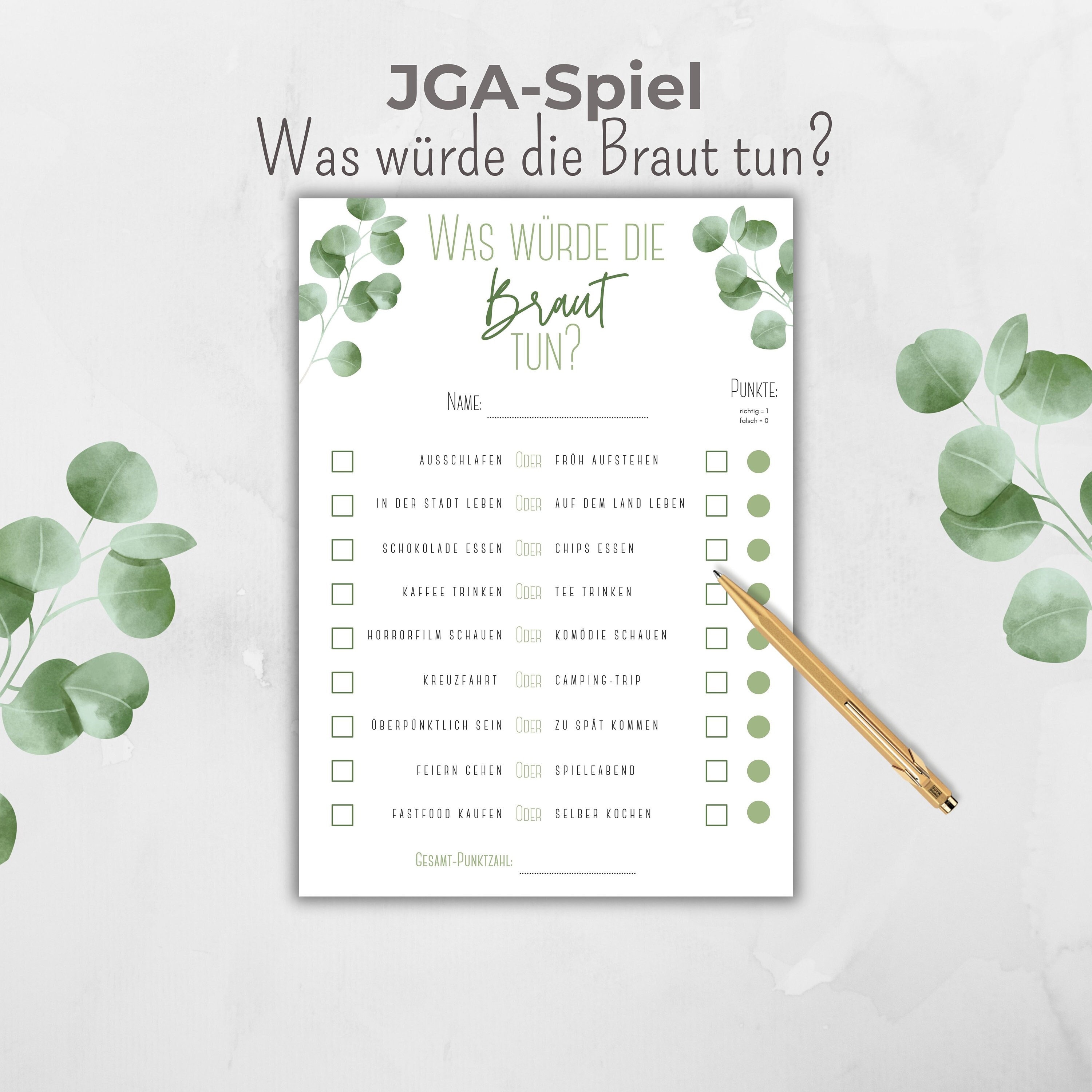 50 Spielkarten Für Den Brautpolterabend – Grünes Design, Fragen & Aktivitäten Für Eine Lustige Bachelorette Party