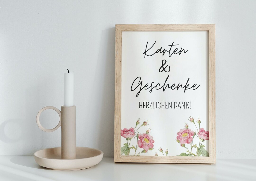 Geschenketisch Schild Floral Geschenketisch Bild Etsy
