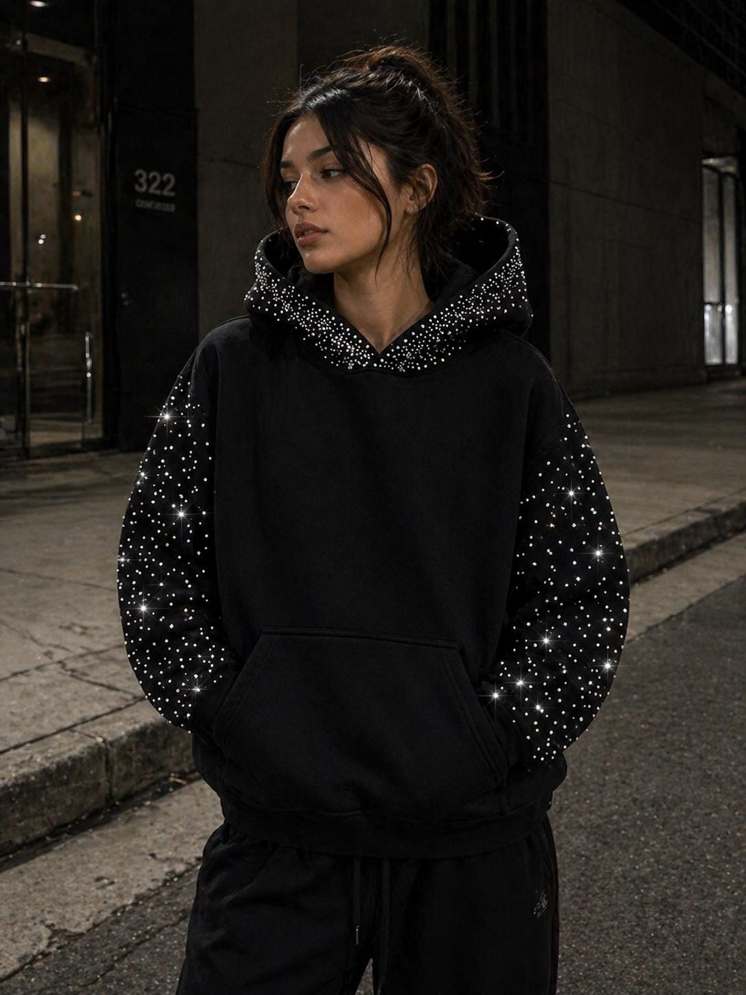 Y2k Hoodie Rhinestone - Etsy