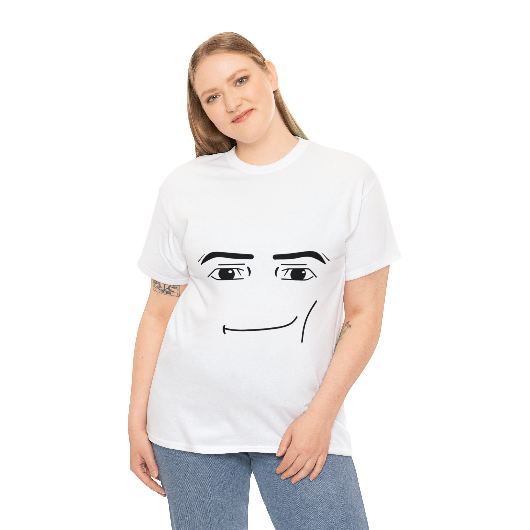 roblox man face Active T-Shirt for Sale by DOPANDA .