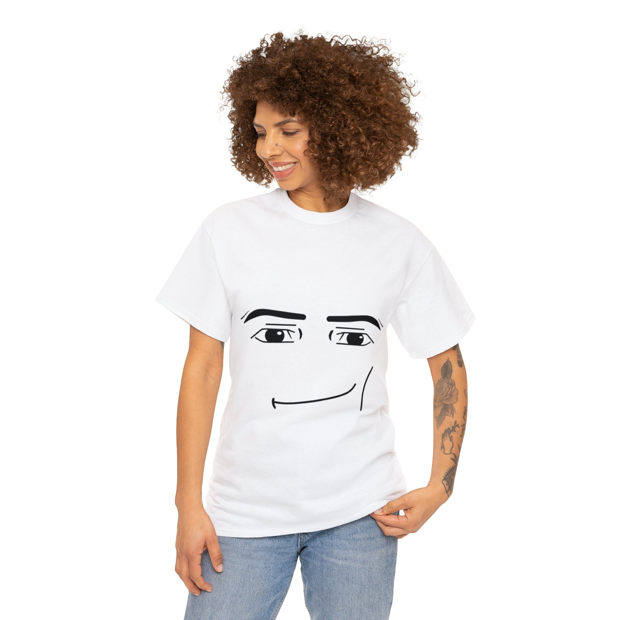 roblox man face Active T-Shirt for Sale by DOPANDA .