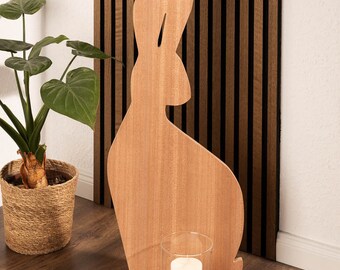 Easter bunny stand with lantern