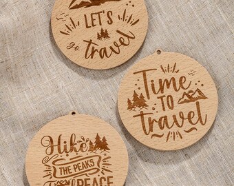 Gift tags for hikers and travelers - personalized tags as a gift insert or to hang up in various designs.