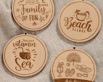 Geschenkanhänger für Urlaub und Familienzeit - Anhänger als Geschenkbeilage oder zum aufhängen in verschiedenen  Designs.