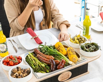 BBQ-Board - Die exquisite Warmhalteplatte in verschiedenen Größen für jeden Grillabend. Personalisierbares Geschenk für Griller!