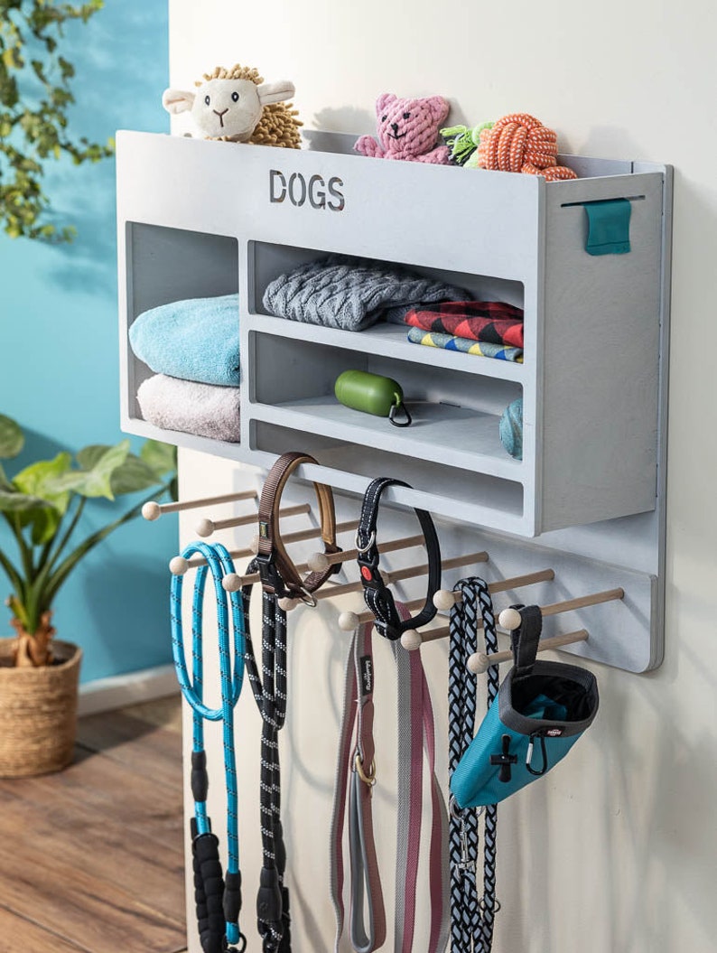 Hundegarderobe Deluxe Praktisches Aufhängen von Hundeleinen und vielen Accessoires Ordentlich und stilvoll Bild 3