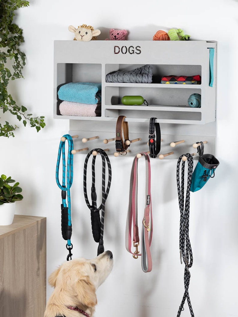 Hundegarderobe Deluxe Praktisches Aufhängen von Hundeleinen und vielen Accessoires Ordentlich und stilvoll Bild 6