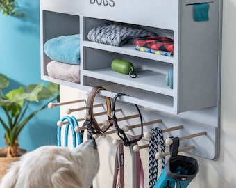 Hundegarderobe Deluxe Praktisches Aufhängen von Hundeleinen und vielen Accessoires - Ordentlich und stilvoll