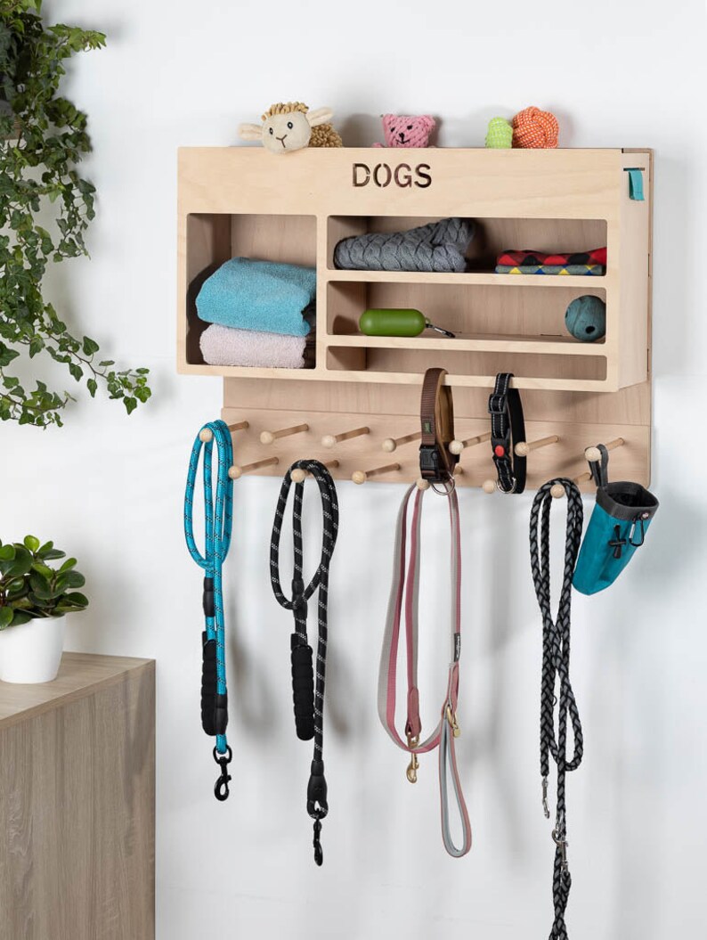 Hundegarderobe Deluxe Praktisches Aufhängen von Hundeleinen und vielen Accessoires Ordentlich und stilvoll Bild 5