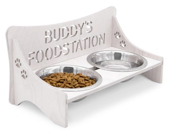 Individual feeding station for your furry friends: Personalized design for dogs and cats - stylish and functional!