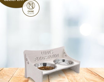 Individual feeding station XL for your furry friends: Personalized design for dogs and cats - stylish and functional!