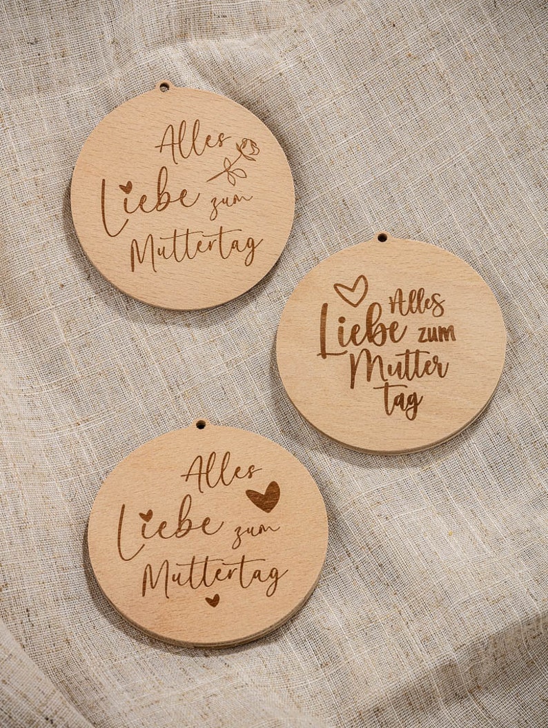 Geschenkanhänger Für den Muttertag Anhänger als Geschenkbeilage oder zum aufhängen in verschiedenen Muttertags Designs. Bild 1