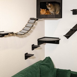 Catwalk various wall elements for cats. The wall-mounted playground for cats. Easy to assemble great fun for cats image 2