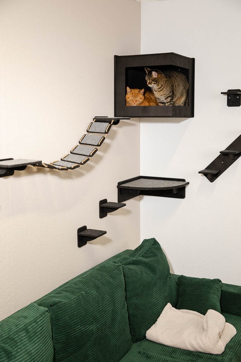 Catwalk various wall elements for cats. The wall-mounted playground for cats. Easy to assemble great fun for cats image 2
