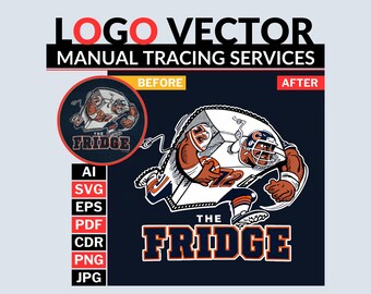 Manual Vector Tracing for Clean Logo Edges | Sports & Mascot Logo Redraw | High Resolution Vector | SVG EPS PDF