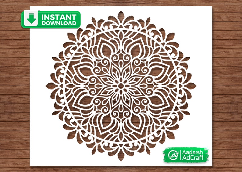 Multilayer Ornate Mandala Stencil Art 07, SVG, Dxf, Multilayer Stencil