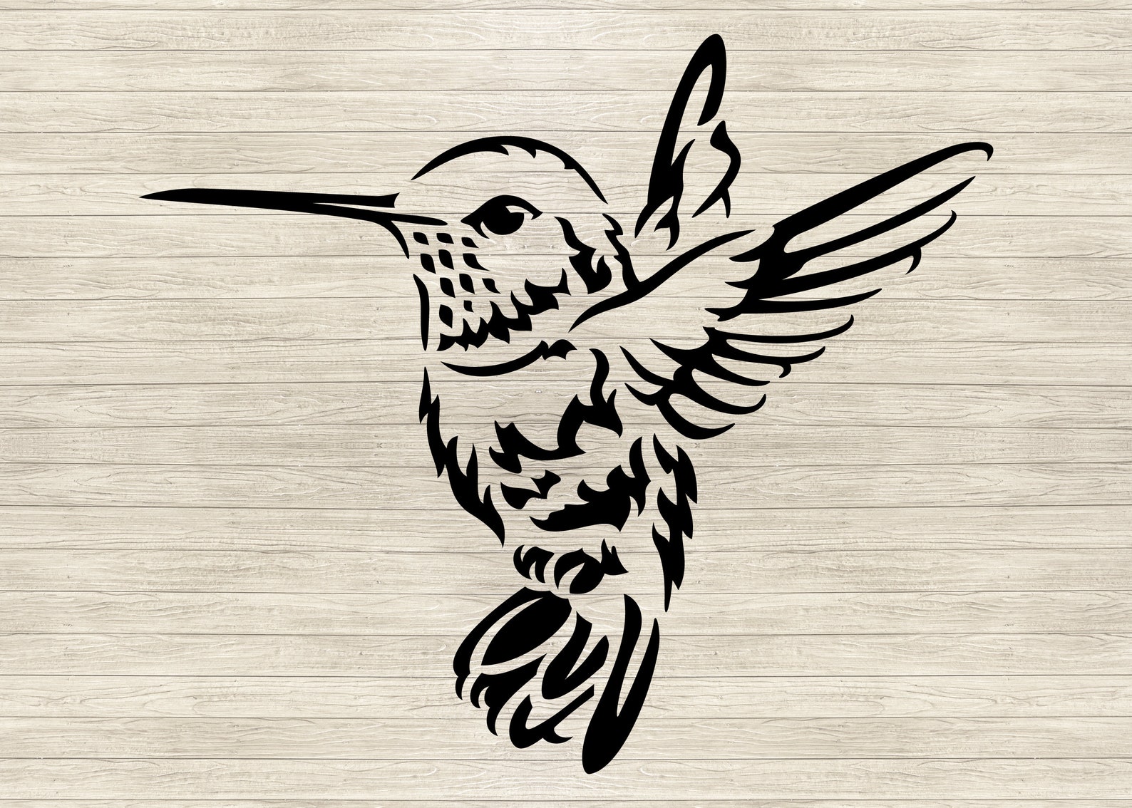 Humming Bird Flying Stencil Art, Vector SVG, Dxf, Humming Bird Stencil ...