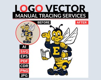 Mascot Logo Vector Tracing | Cartoon Character Logo to Vector | High Resolution SVG AI EPS pdf