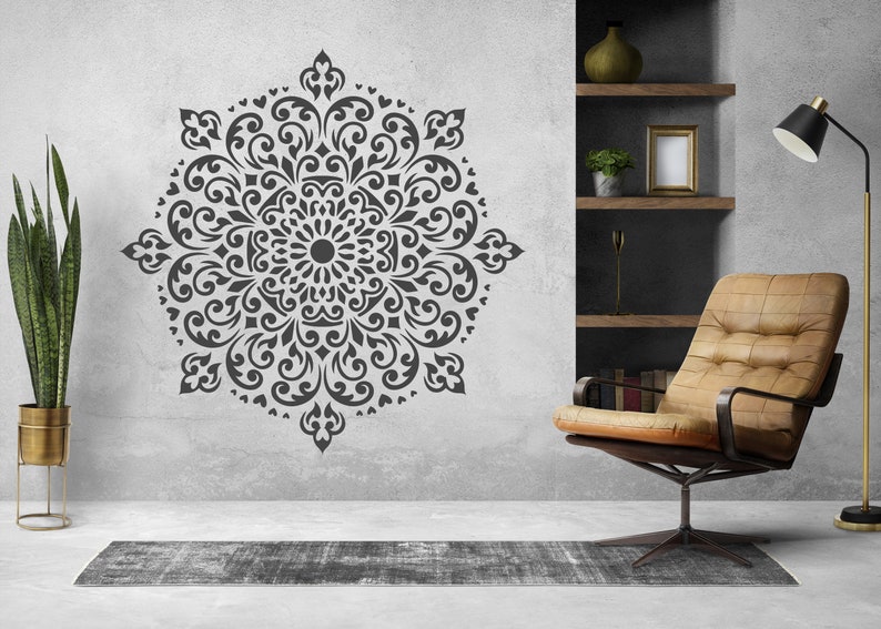Mandala Stencil SVG | Ornamental Decorative Template for Wall Decor ...