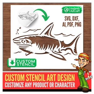Custom Stencil Art Design, dxf, svg, ai, pdf, png, Unique Silhouette Stencil from your Photo, Customizable DIY and Wall Art, Digital Drawing