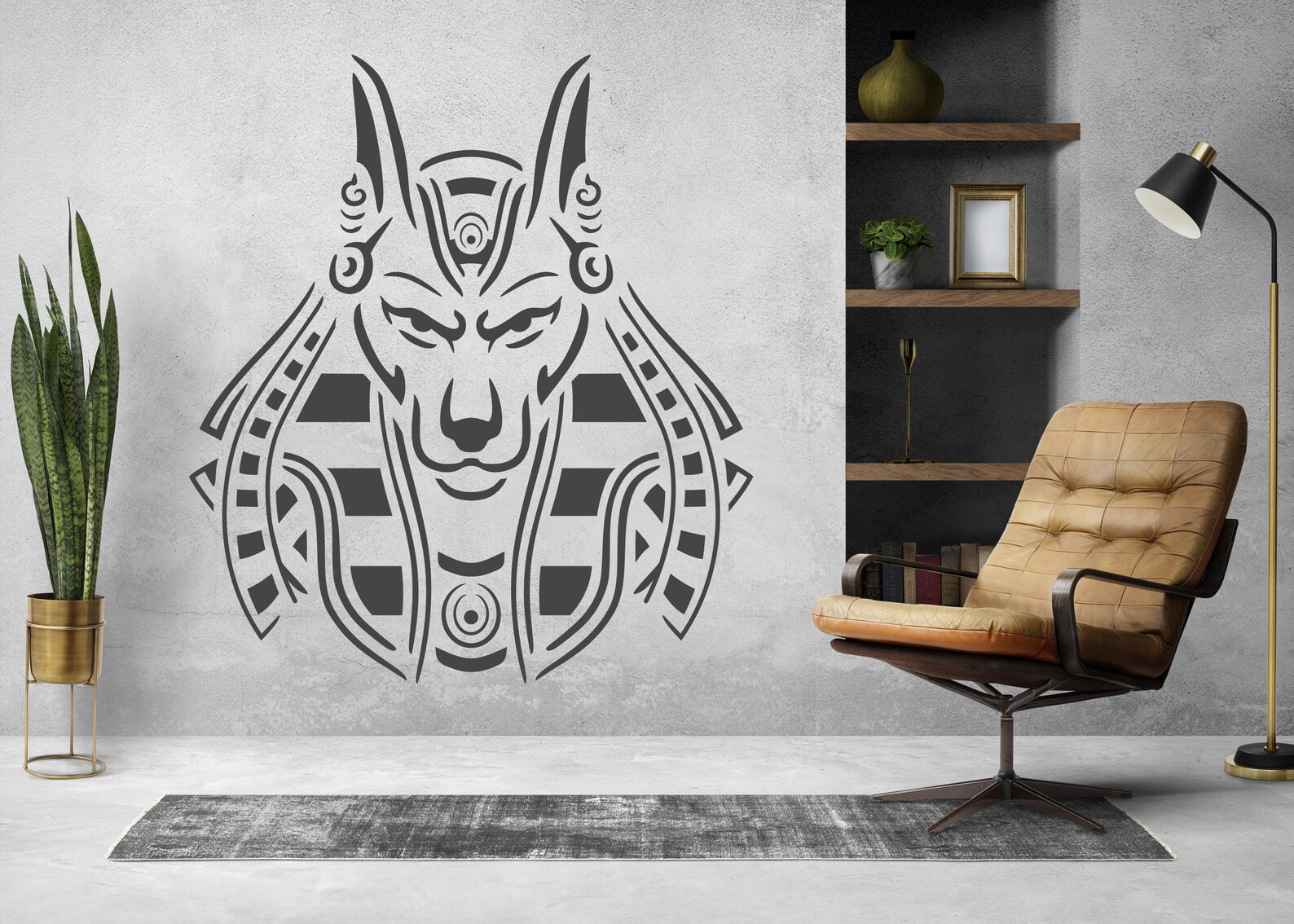 Pharaoh Anubis God Stencil Art | Egyptian Deity SVG, Ancient Wall Decor ...