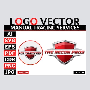 Manually Redraw and Convert Logo to High Resolution Vector | Image Tracing Services | SVG AI PDF