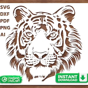 Creative Tiger Stencil Designs for DIY Art, Patterns and Home Décor, Wall, Floor, Fabric Stencil for Cutting and Printing, Decorative design
