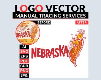 画像トレースサービス | 描画をベクターに変換 | Illustrator による手動トレース | 高解像度 SVG EPS PDF