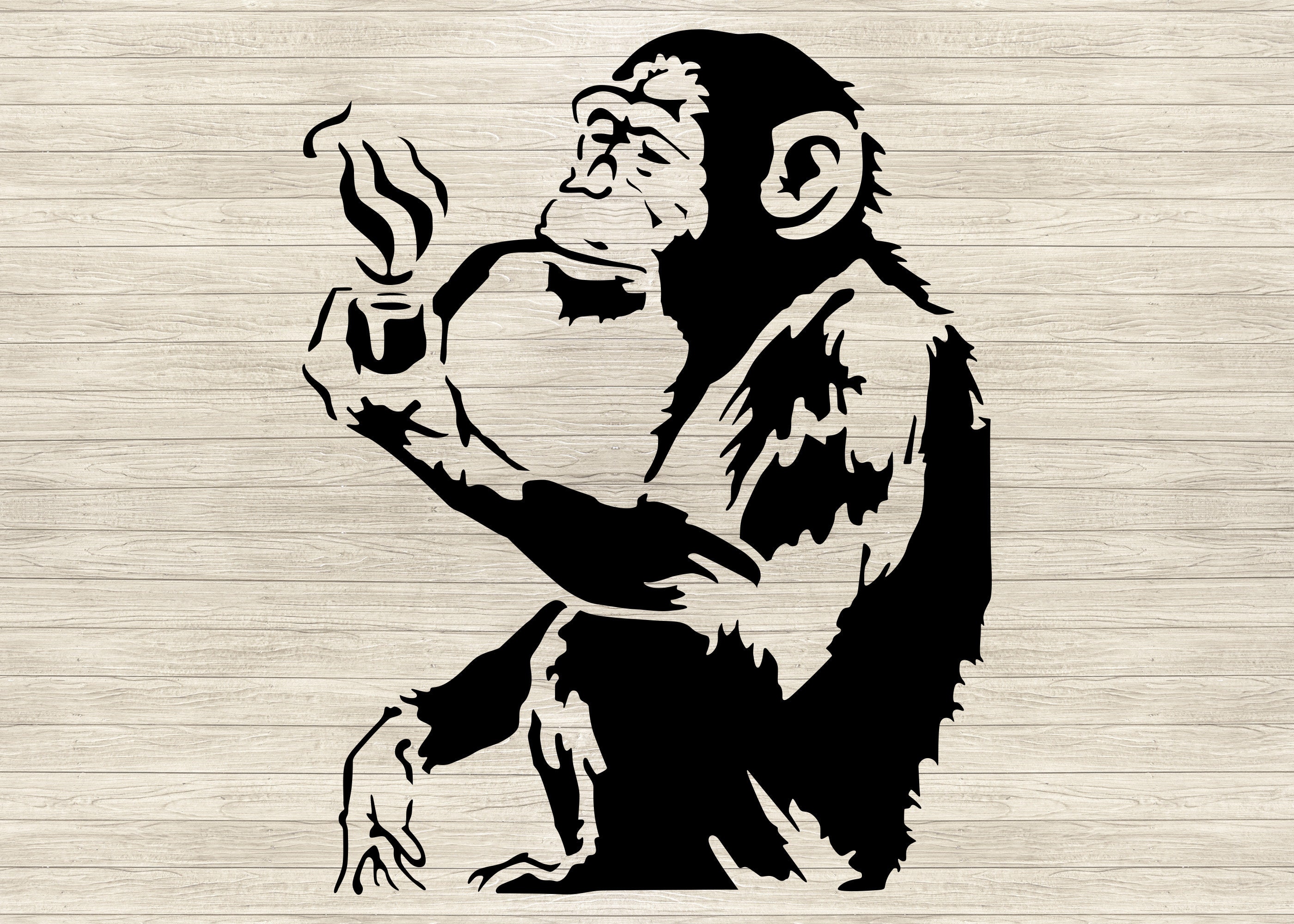 MONKEY SIGN DRIP Ver モンキーサイン バンクシー ape Sculpture “Monkey sign” from Banksy - Dope! Gallery