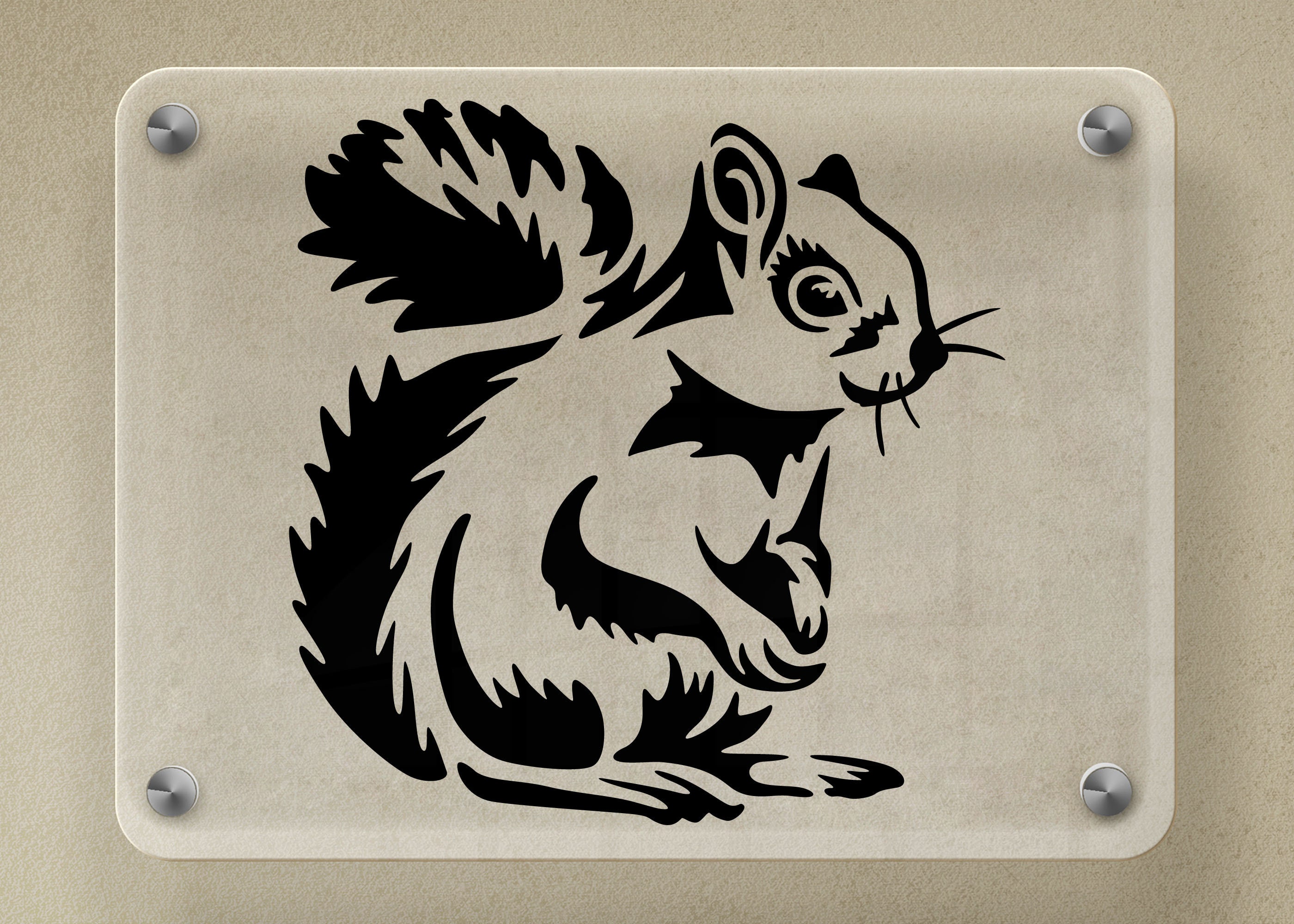 Gray Squirrel Stencil Art, Squirrel Art, Little Creature Art, SVG, Dxf ...