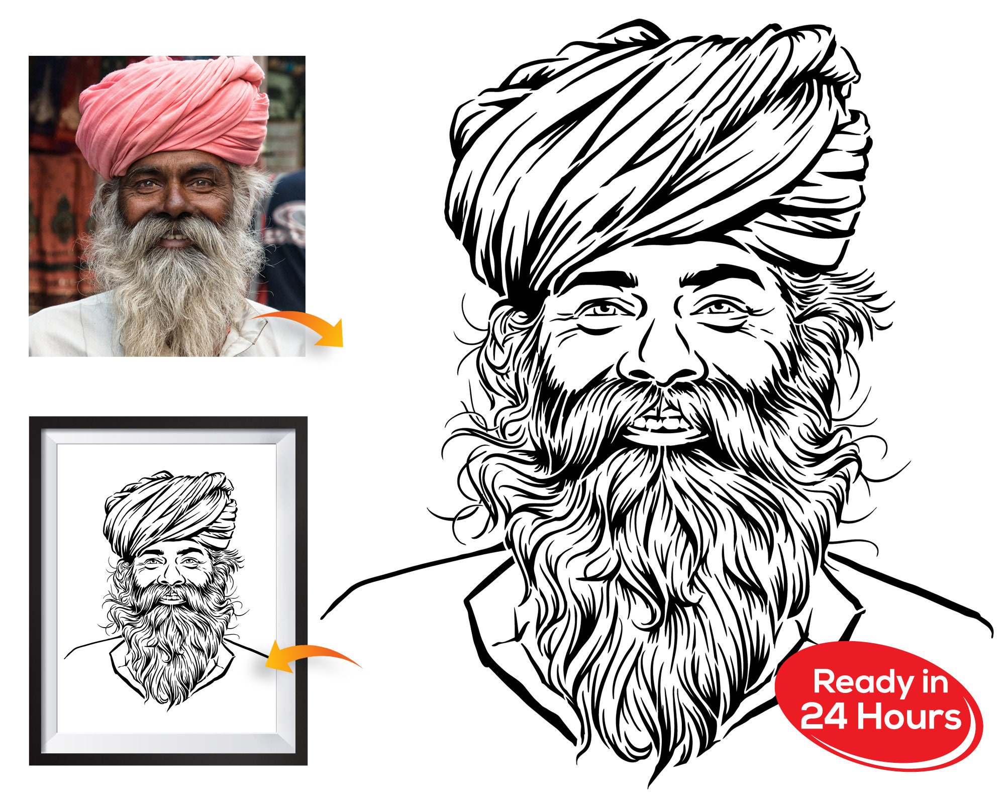 Custom Stencil Portrait Design, Unique Silhouette Stencil From Your ...