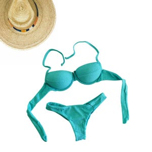 TURQUOISE BIKINI SET | Brazilian Two-Piece Bikini | Elegant Swimwear | 24-hrs Delivery