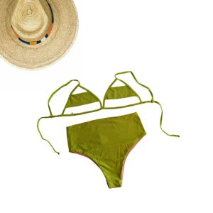 OLIVE GREEN BIKINI | Brazilian Bikini Set | Free Beach Bag | 24-hrs Delivery