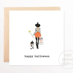 Carte imprimable | Joyeux Halloween | Carte Halloween | Carte d'Halloween pour elle lui