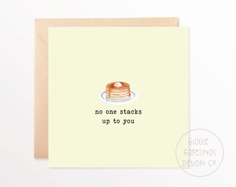 Carte imprimable | Personne ne se compare à vous | Crêpes | Carte de Saint Valentin imprimable | Carte d'appréciation pour elle lui