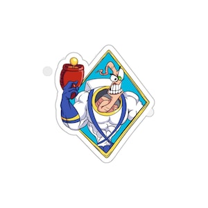 Adesivos recortados para fã de Earth Worm Jim - Adesivo de garrafa d&#39;água para laptop com tema de videogame retrô, adesivo de nostalgia dos dias passados