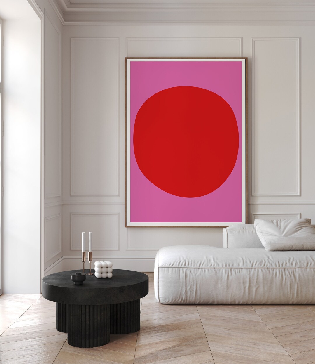 Toile Décorative Abstraite Inspirée De Yayoi Kusama – 50x100cm, Décoration Murale Moderne - 10