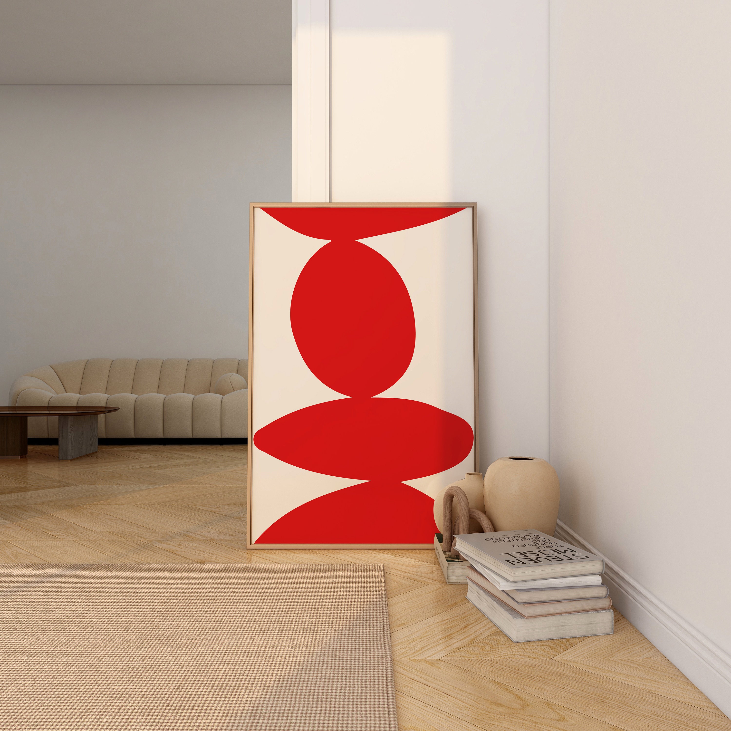 Abstract Red Wall Art Bold Red Art Print Bold Modern Art - Etsy