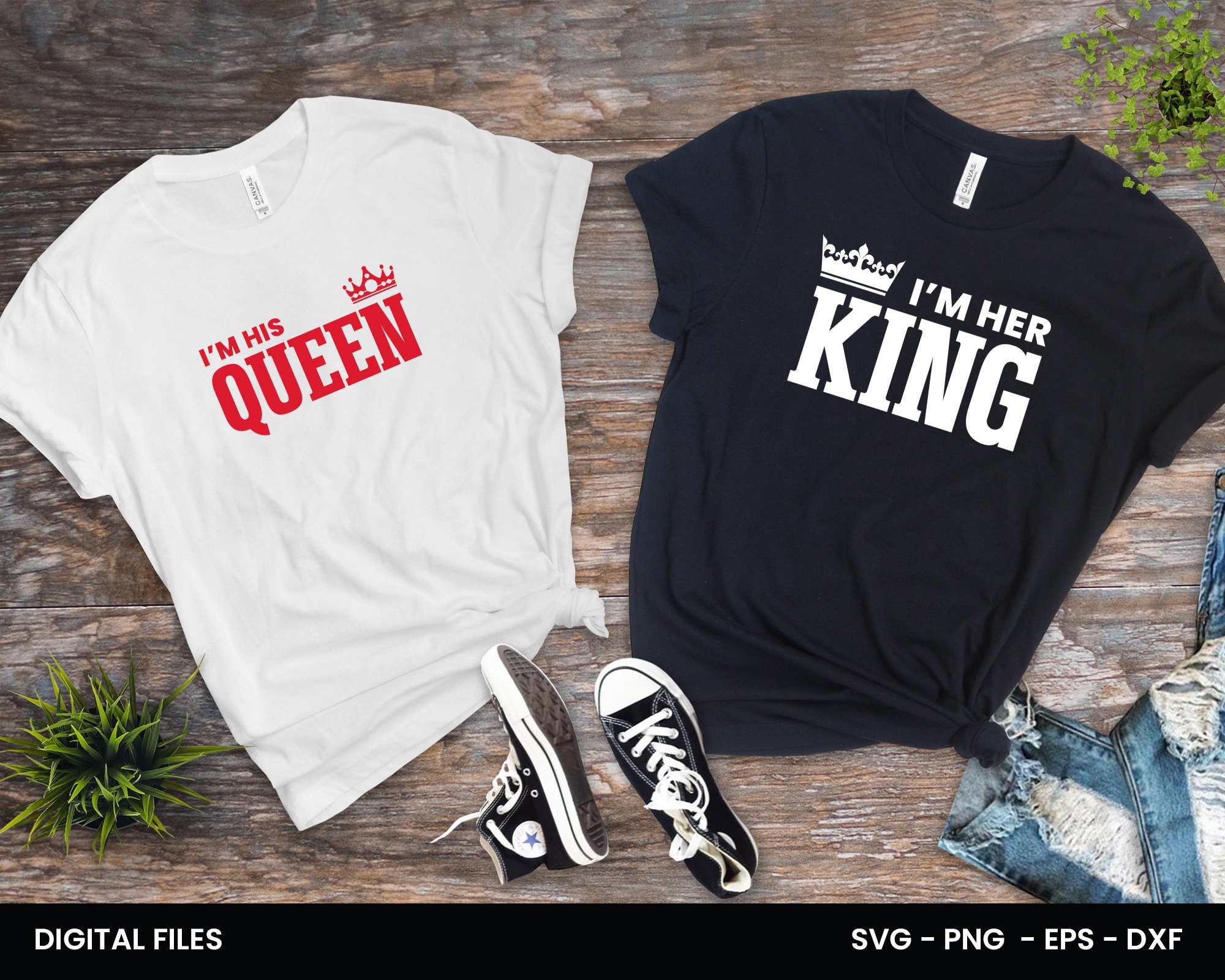 King and Queen SVG Mega Pack, 11 Designs King and Queen SVG, Couple Svg ...