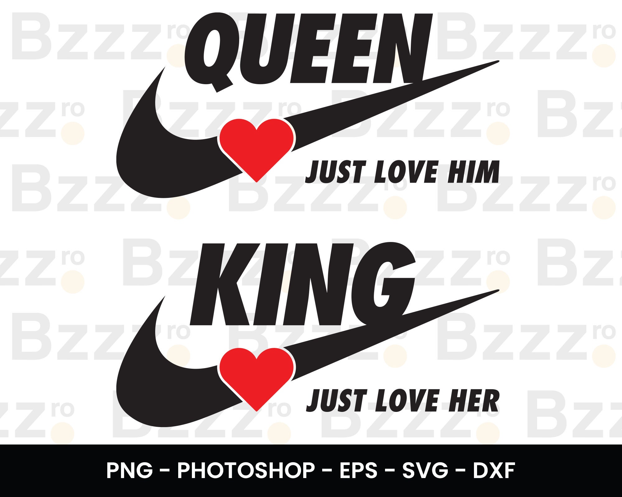 King & Queen SVG King and Queen Check SVG Just Love Him/her Etsy Canada