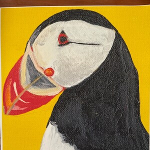 8x10 art print on Canvas Puffin
