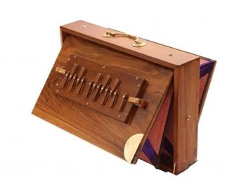 Shruti Box 16x12x3 Inches, Pure teak wood, Natural color, musical instrument tuned 440Hz & 432Hz